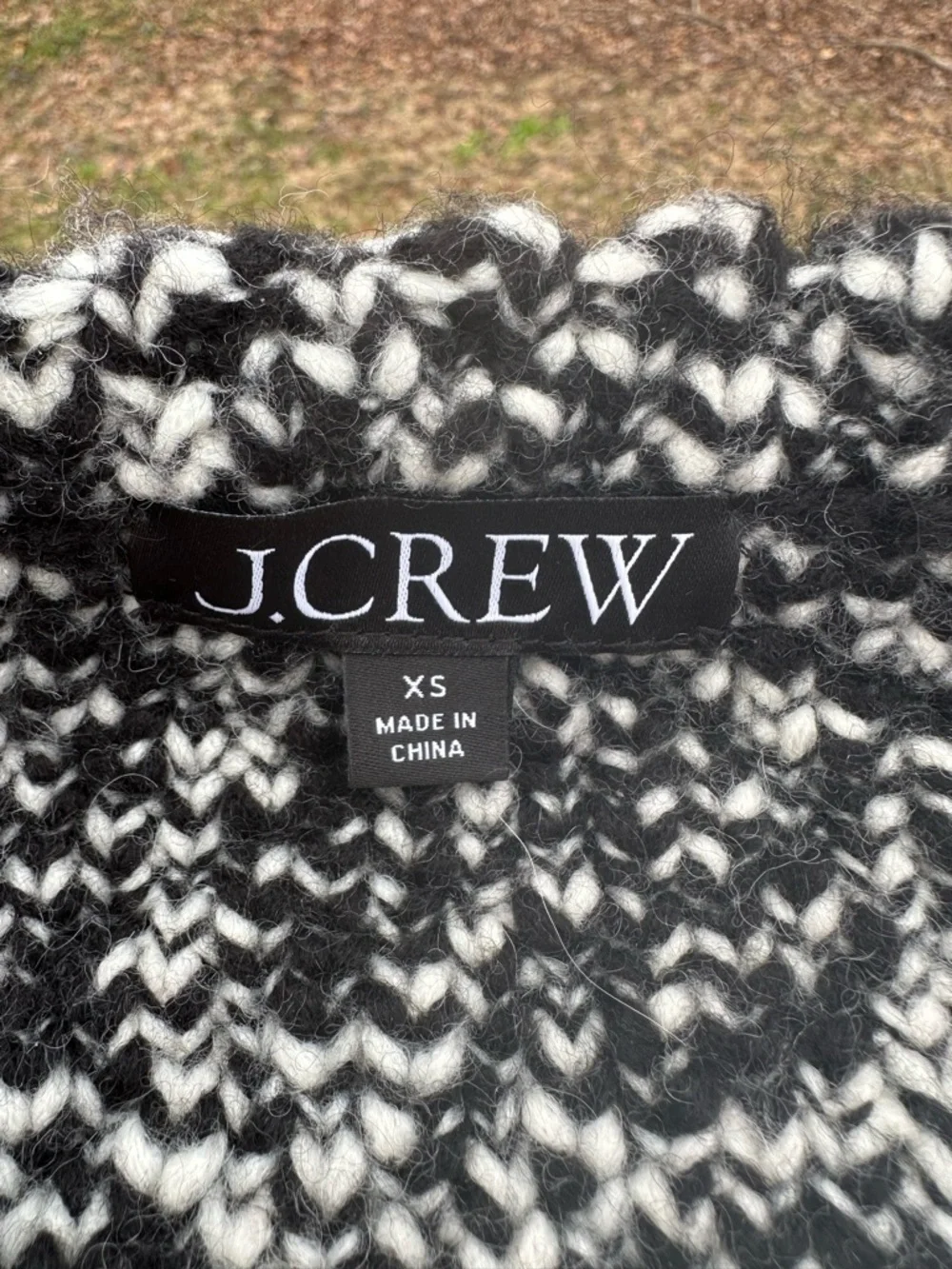 J. Crew black snowflake sweater